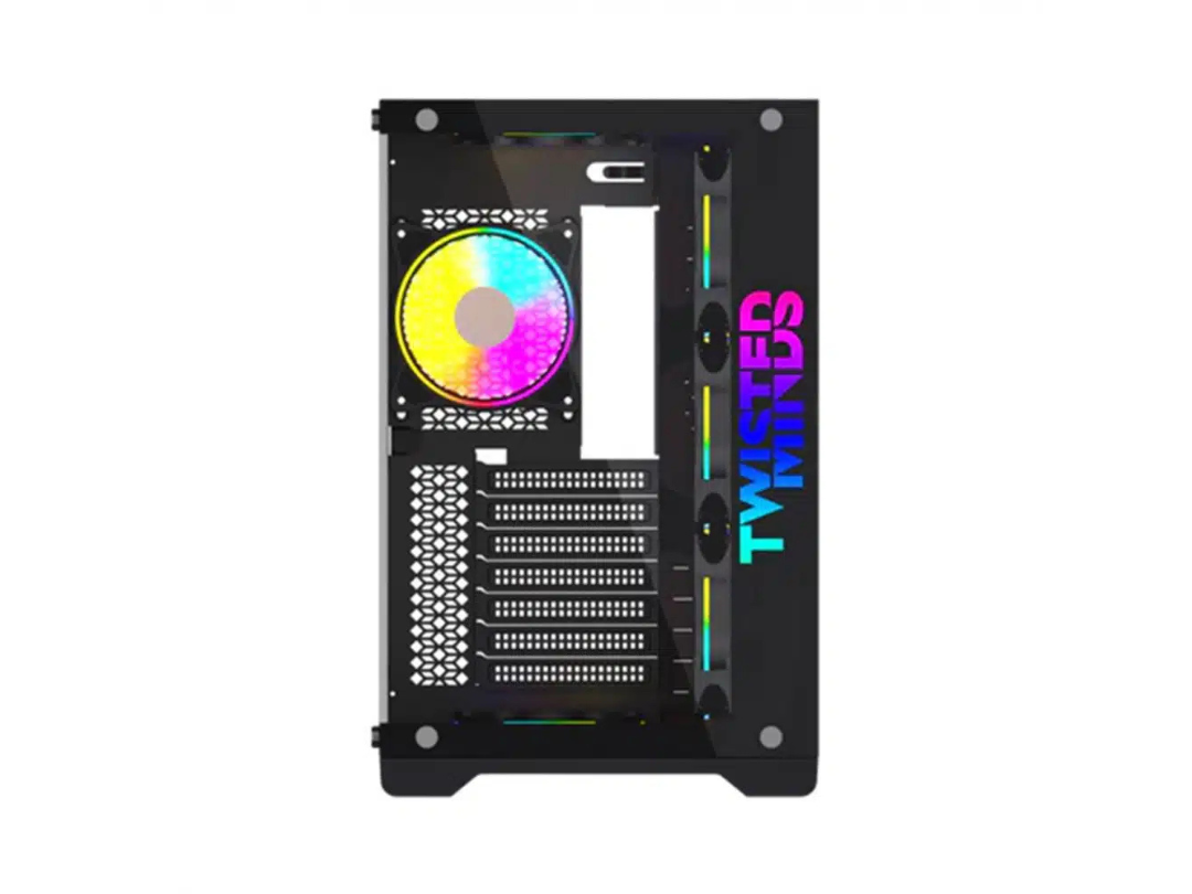 Twisted Minds Bullet-07 Mid Tower Glass Case with 7 RGB Fans - Black Twisted Minds Bullet-07 Mid Tower Glass Case with 7 RGB Fans - Black